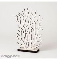 Figura decorativa de madera con forma de coral, 19 cm