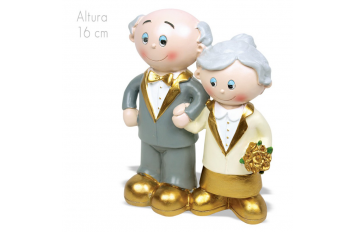 Figura pastel bodas de oro