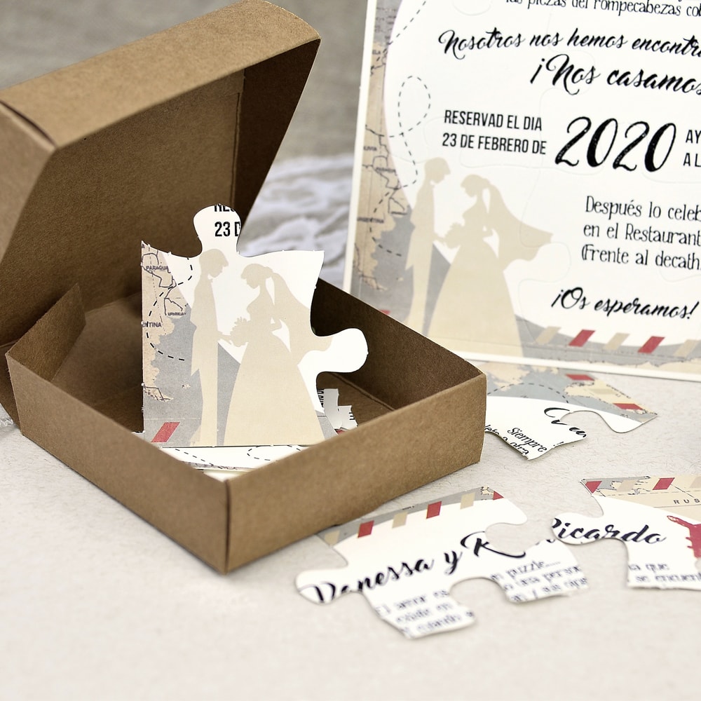 de boda puzzle de amor > INVITACIONES DE > Colección Emma 2023