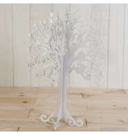 Arbol joyero de madera color blanco 40cm.