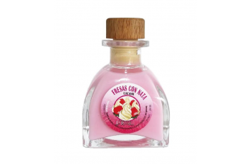 Botella licor fresas con nata
