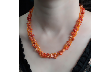 Collar Chipstone - Coral naranja