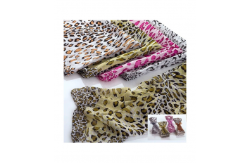 Echarpe estampado Leopardo con bolsa y lazo