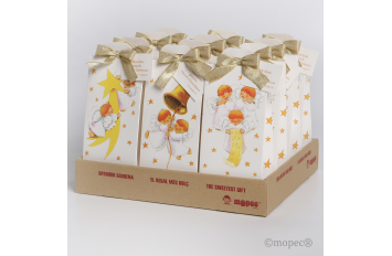 Expositor  16 cajas de ángeles con napolitanas chocolate