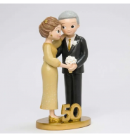 figura pastel Pop & fun de pie bodas de oro