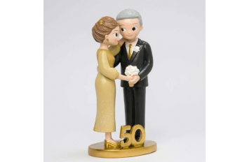 figura pastel Pop & fun de pie bodas de oro