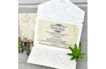 Invitación de boda Carta Vintage