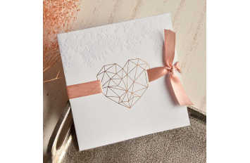 Invitación de boda corazón geometric