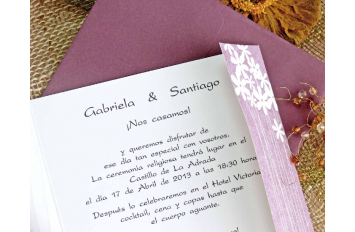 Invitación de boda Flores violeta