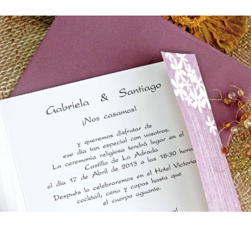 Invitación de boda Flores violeta