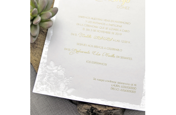 Invitación de boda Papillon