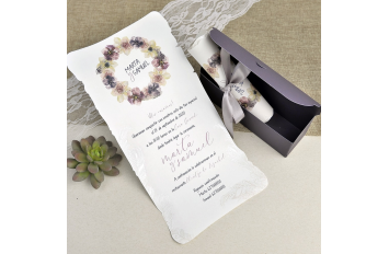 Invitación de boda papiro