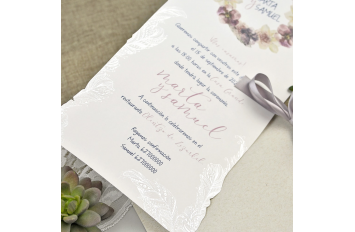 Invitación de boda papiro