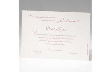 Invitación de boda tarjeta clásica