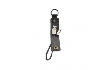 LLAVERO CABLE CONECTOR USB NEGRO