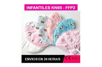 MASCARILLA SEGURIDAD INFANTIL FFP2 KN95 BLANCA