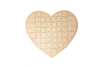 puzzle de firmas madera corazon