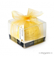 Vela aromática fragancia de limón en caja regalo