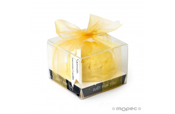 Vela aromática fragancia de limón en caja regalo
